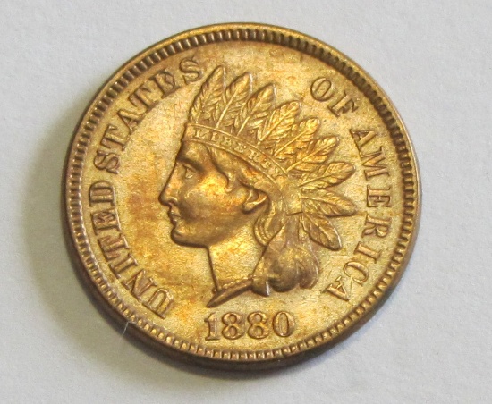 1880 INDIAN HEAD CENT SHARP STRIKE