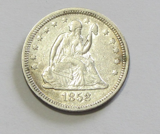 HIGH GRADE 1858 SEATED QUARTER