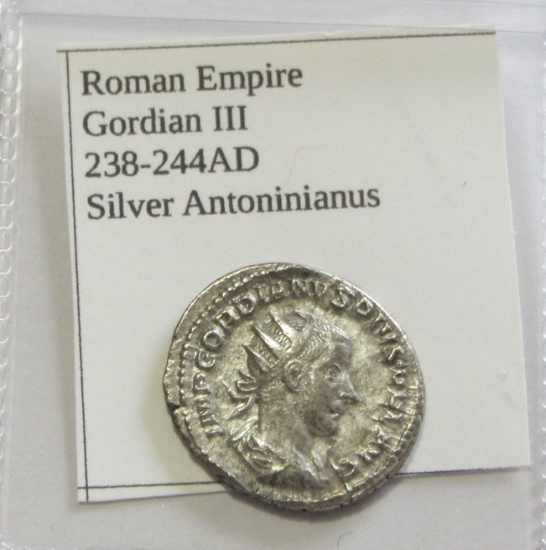 SILVER ROMAN GORDIAN III 238-244 AD ANTONINIANUS