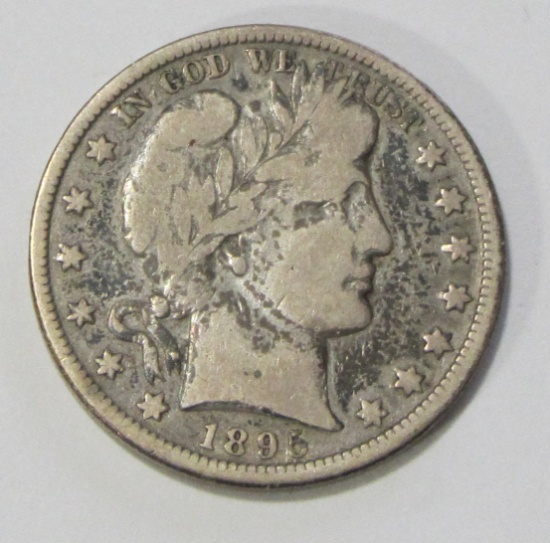 1895-O TOUGH DATE BARBER HALF