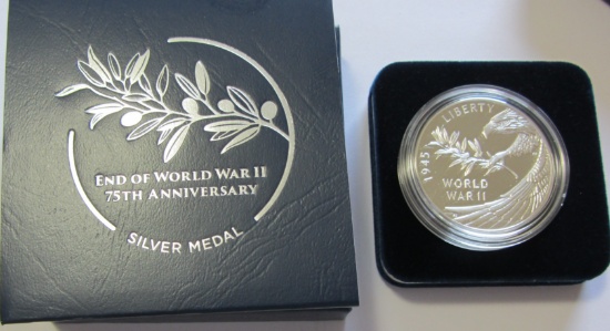 New release world war II 75th anniversary silver medal proof