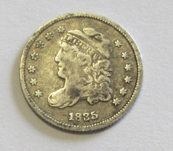 1835 capped bust half dime