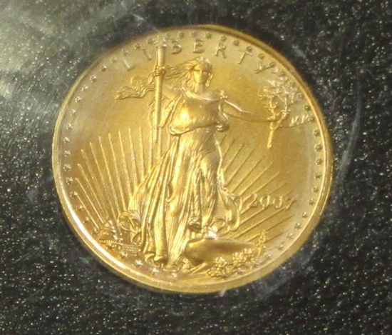 2007 gold 999 fine 1/10 Oz eagle