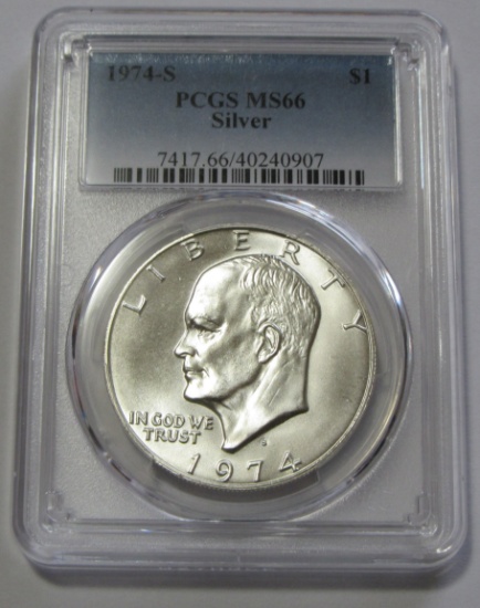 1974 S silver Eisenhower PCGS 66