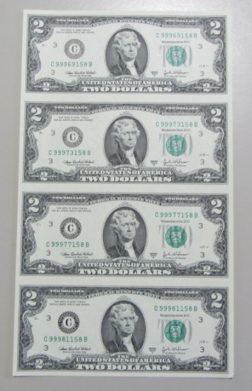 $2 SHEET OF 4 2003-A PHILADELPHIA