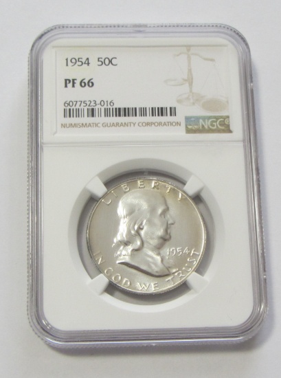 1954 PROOF FRANKLIN NGC 66