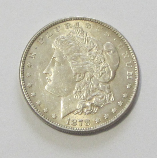 $1 1878 7/8 TAIL FEATHERS STRONG MORGAN