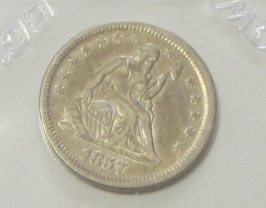 1857 HIGH GRADE SEATED QUARTER