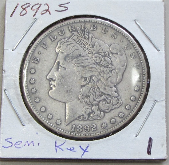 $1 1892 S Morgan semi key