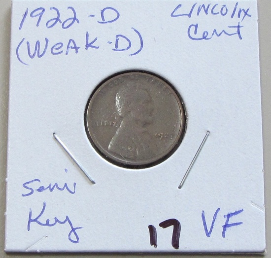 1922 D semi key wheat cent