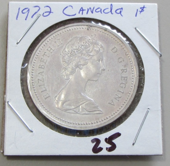 1972 $1 silver Canada