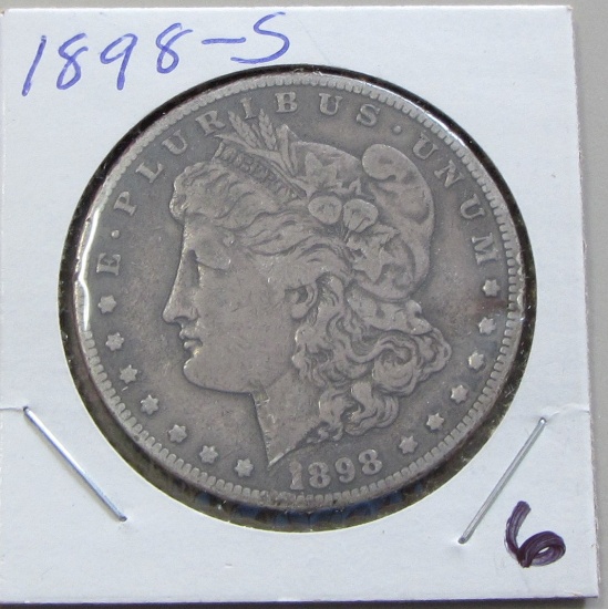 $1 1898 S Morgan silver dollar