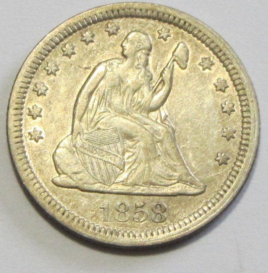 HIGH GRADE 1858 SEATED QUARTER