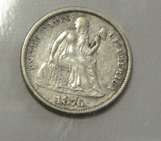 1876CC CARSON CITY DIME