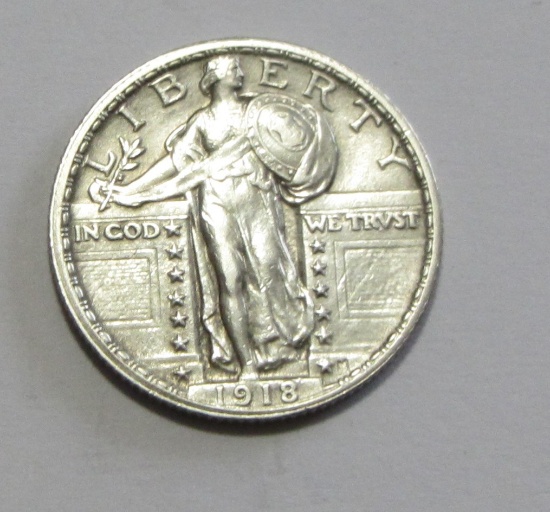 1918 HIGHER GRADE STANDING LIBERTY QUARTER