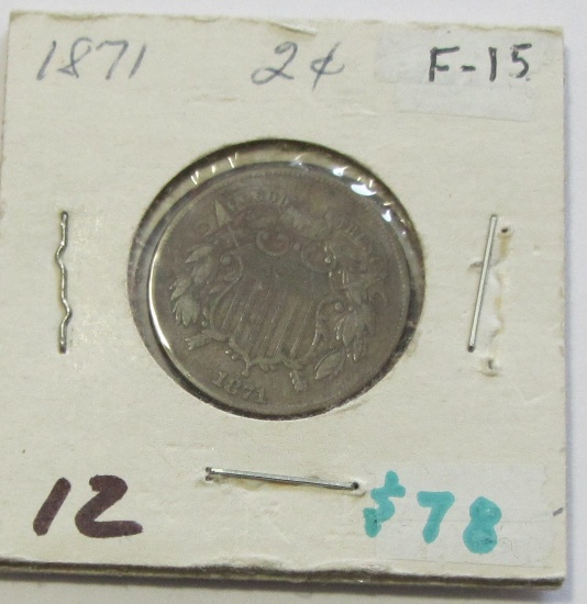 1871 2 cent piece