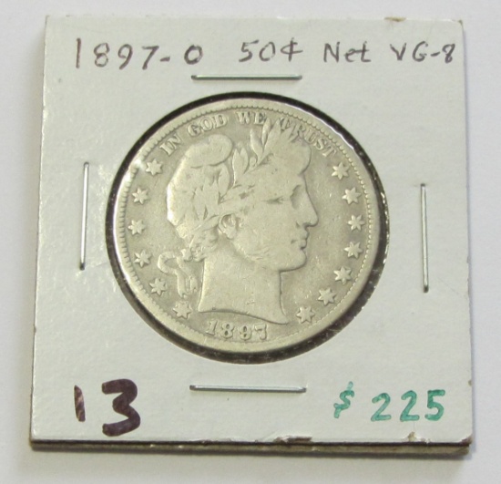 1897 O Barber half dollar