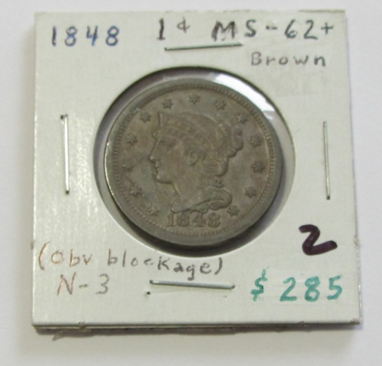 1848 High grade Braided hair large cent