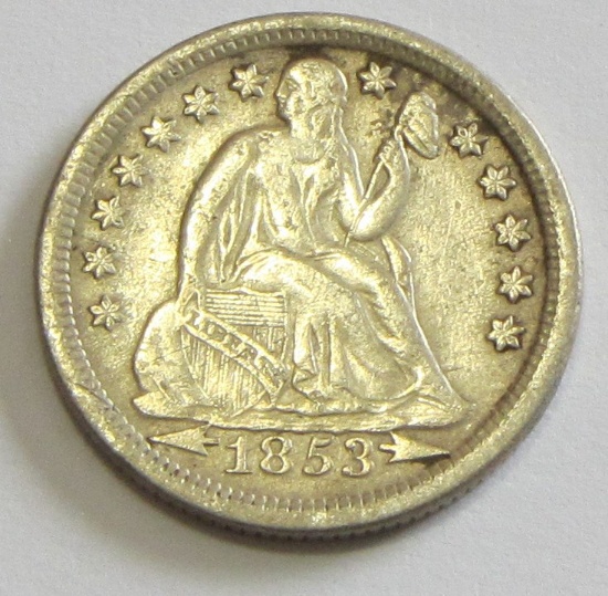 PLEASING 1853 SEATED DIME