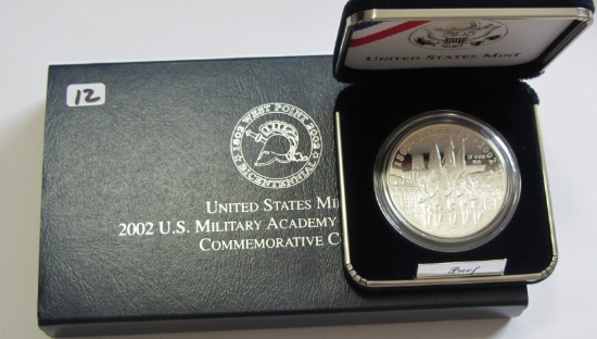 SILVER PROOF $1 2002 MILITARY ACADEMY