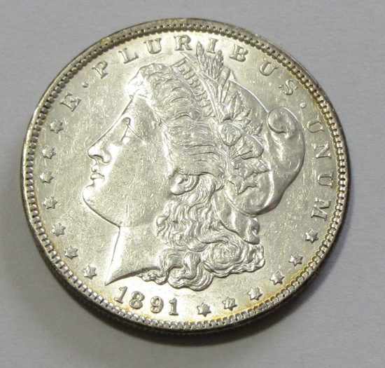 BU $1 1891 MORGAN