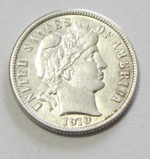 1910 BARBER DIME PLEASING