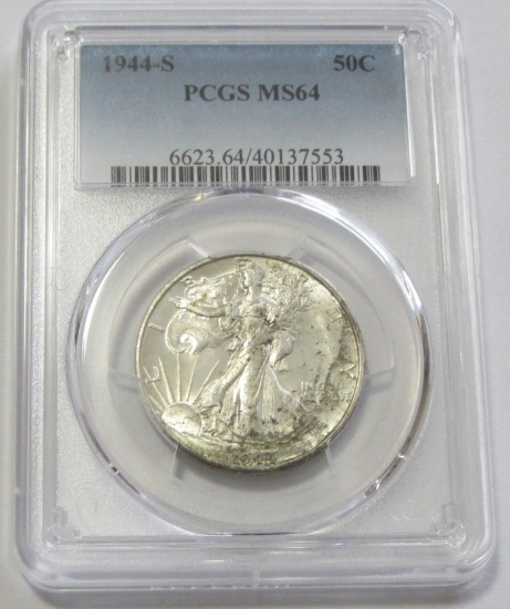 1944-S WALKING LIBERTY HALF PCGS MS64