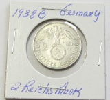 1938B Germany Silver 2 ReichsMark 