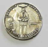 CHEVROLET SERVICE MEDAL STERLING SILVER