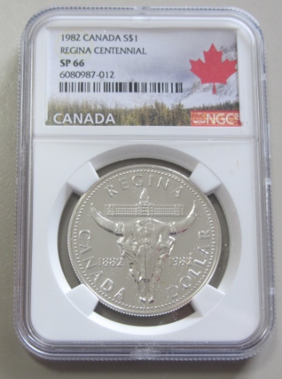 Silver 1982 Canada Regina NGC 66