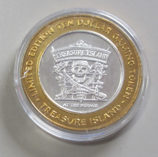 Treasure island silver casino round $10.99 fine