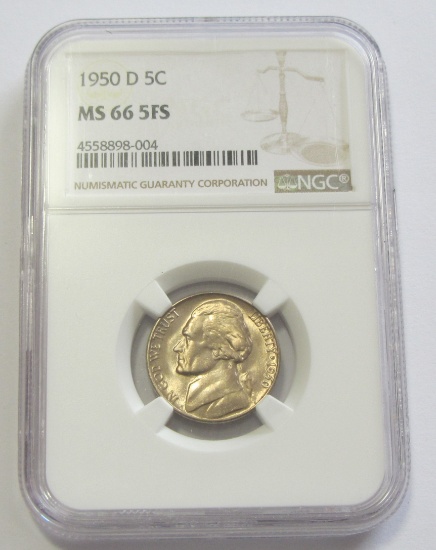 1950-D KEY DATE NGC 66 5 FS