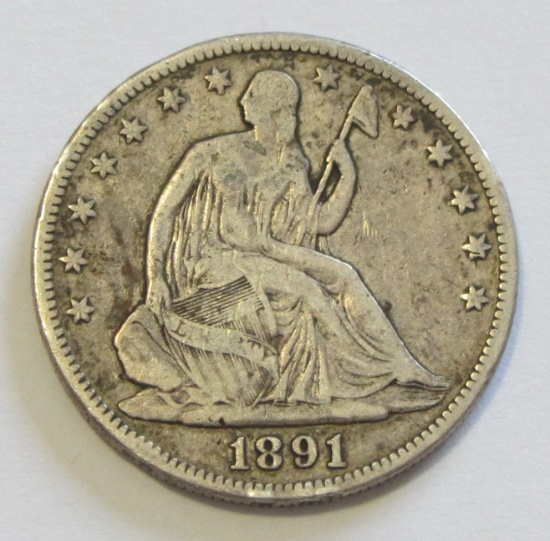 1891 SEATED HALF DOLLAR