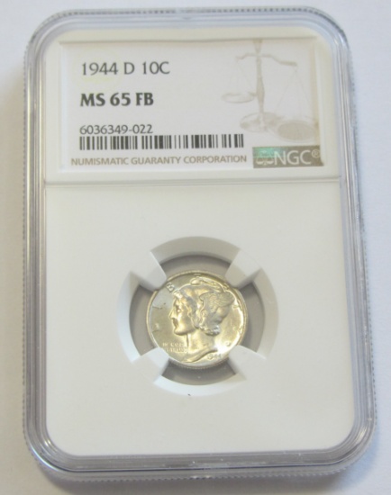 1944-D DIME NGC 65 FB