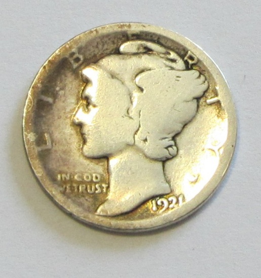 KEY DATE 1921 MERCURY DIME