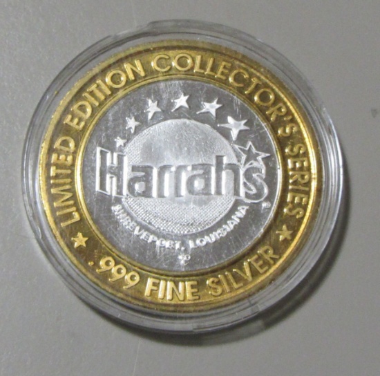 HARRAHS SILVER ROUND .999