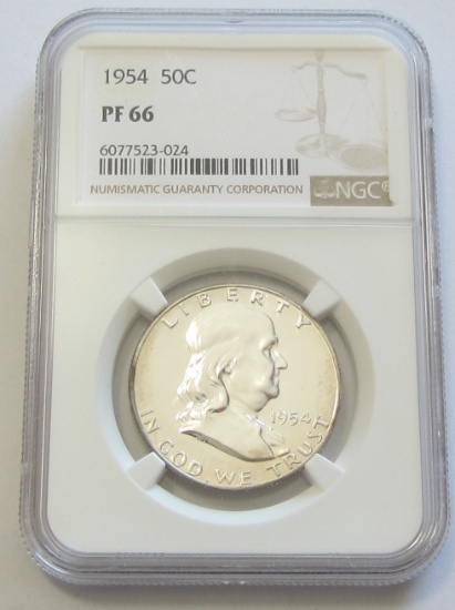 1954 PROOF FRANKLIN NGC 66