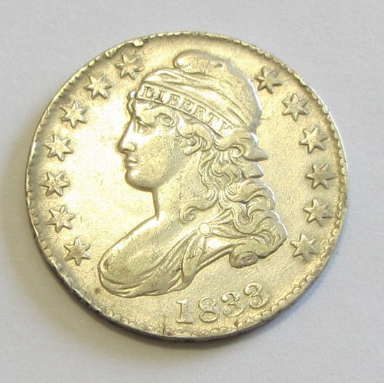 1833 CAPPED BUST HALF HIGH GRADE