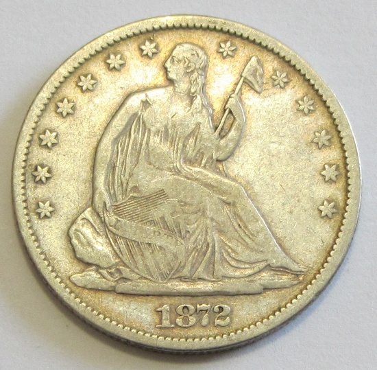 1872-S SEATED HALF DOLLAR HIGH GRADE