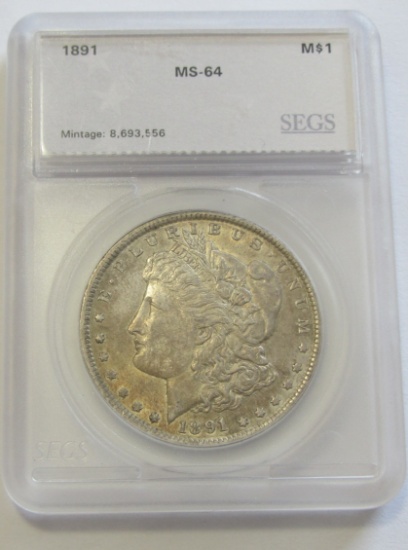 $1 1891 BETTER DATE 64 MORGAN