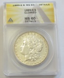 $1 1889-S MORGAN ANACS MS60
