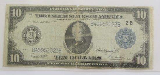 $10 1914 LARGE FEDERAL RESERVE NOTE