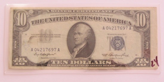 $10 1953 SILVER CERTIFICATE