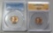 1966 LARGE DATE PCGS 67 ANACS 66 1960-D