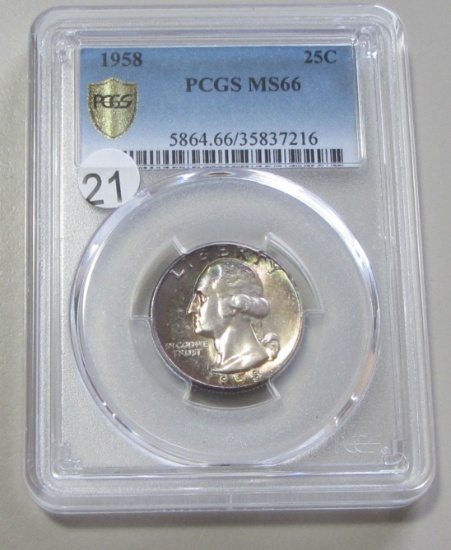 1958 QUARTER PCGS MS66