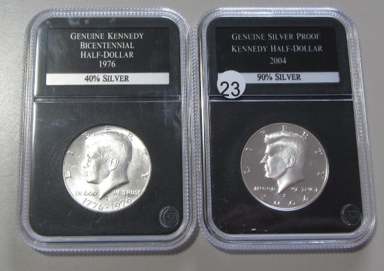 1976 2004 SILVER KENNEDY HALF MS PF