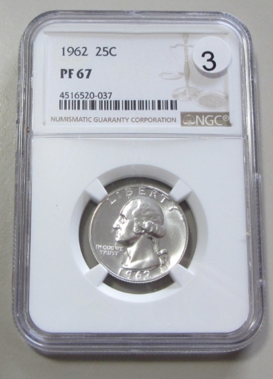 1962 QUARTER NGC PROOF 67