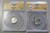 NICKEL DIME LOT ANACS SMS 1966 67