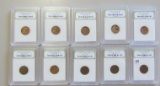 10 SLABBED WHEAT CENTS