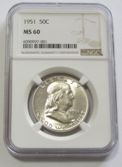 1951 FRANKLIN HALF NGC 60